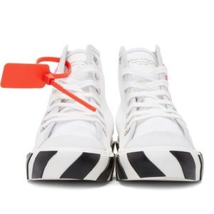 Off-White White Vulcanized High-Top Sneakers